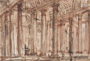 The Portico of the Pantheon by Giovanni Battista Piranesi Oil Painting