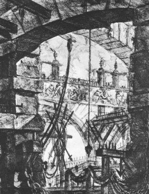 The Prisons Plate IV by Giovanni Battista Piranesi Oil Painting