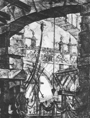 The Prisons Plate IV by Giovanni Battista Piranesi - Oil Painting Reproduction