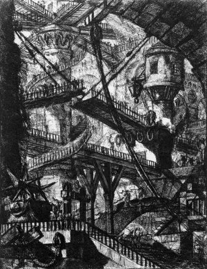 The Prisons Plate VII by Giovanni Battista Piranesi - Oil Painting Reproduction