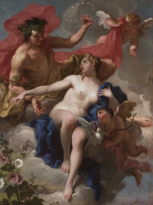 Bacchus and Ariadne by Giovanni Battista Pittoni Oil Painting