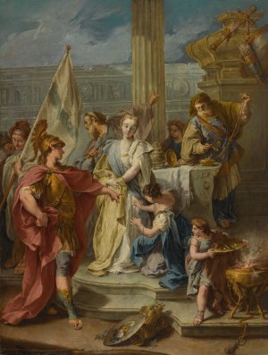 The Sacrifice Of Polyxena by Giovanni Battista Pittoni Oil Painting