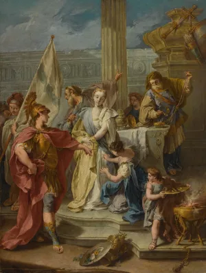 The Sacrifice Of Polyxena by Giovanni Battista Pittoni Oil Painting