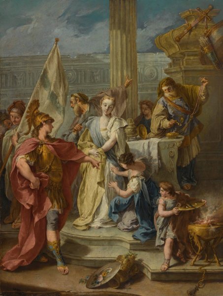 The Sacrifice Of Polyxena by Giovanni Battista Pittoni - Hand-Painted Oil Painting Reproduction