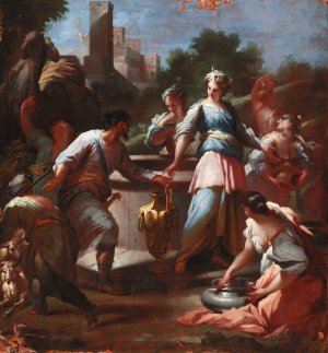 Rebecca At The Well by Giovanni Battista Ranieri Del Pace Oil Painting