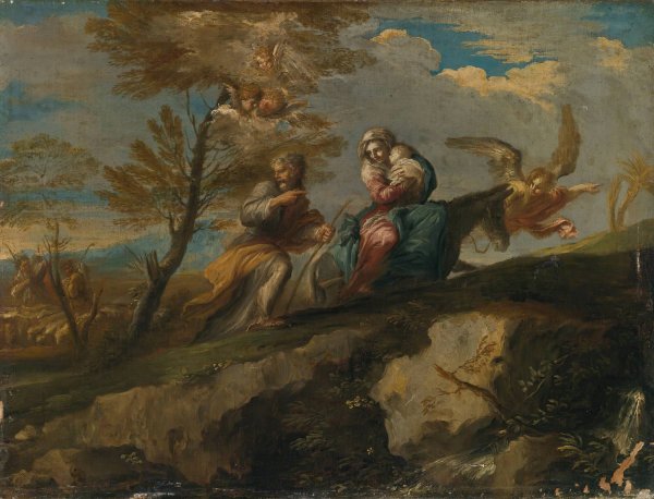 The Flight Into Egypt by Giovanni Battista Ranieri Del Pace - Hand-Painted Oil Painting Reproduction