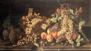 Fruit Still-Life by Giovanni Battista Ruoppolo - Oil Painting Reproduction