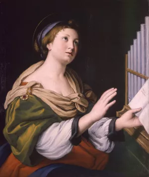 Saint Cecilia by Giovanni Battista Salvi Da Sassoferrato Oil Painting