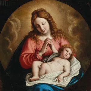 The Madonna and Child by Giovanni Battista Salvi Da Sassoferrato Oil Painting
