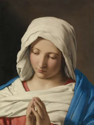 The Madonna In Prayer by Giovanni Battista Salvi Da Sassoferrato Oil Painting