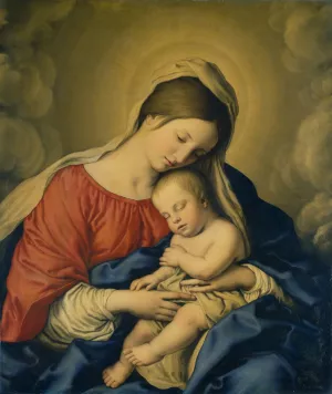 The Virgin and Child by Giovanni Battista Salvi Da Sassoferrato Oil Painting
