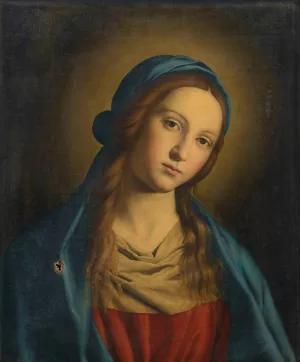 Virgen by Giovanni Battista Salvi Da Sassoferrato Oil Painting