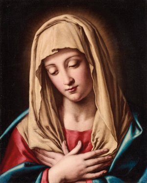 Madonna in Prayer by Giovanni Battista Salvi Oil Painting