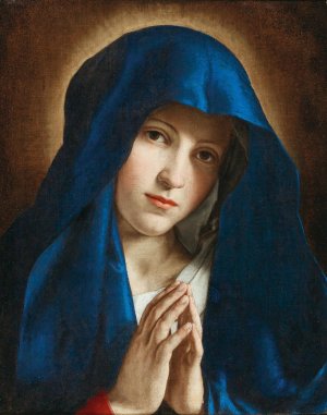 The Madonna at Prayer by Giovanni Battista Salvi Oil Painting