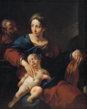 The Holy Family by Giovanni Battista Tagliasacchi Oil Painting