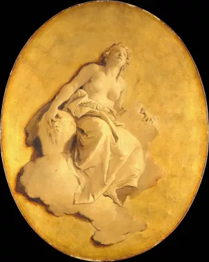 A Female Allegorical Figure by Giovanni Battista Tiepolo Oil Painting