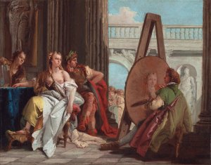 Alexander the Great and Campaspe in the Studio of Apelles by Giovanni Battista Tiepolo Oil Painting