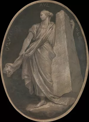 Allegorical Figure Representing Fortitude by Giovanni Battista Tiepolo Oil Painting