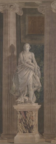 Allegorical Figure Representing Geometry  by Giovanni Battista Tiepolo - Hand-Painted Oil Painting Reproduction