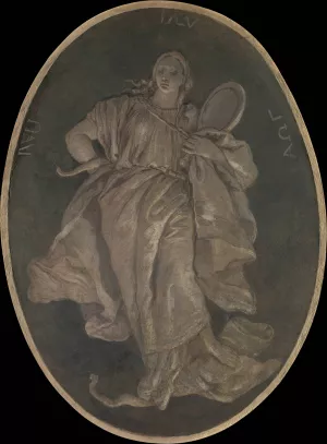 Allegorical Figure Representing Prudence by Giovanni Battista Tiepolo Oil Painting