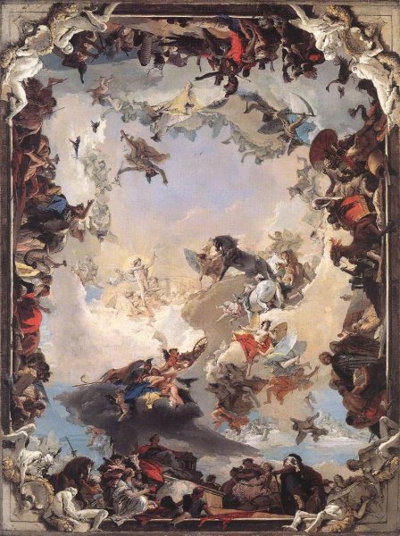 Allegory of the Planets and Continents by Giovanni Battista Tiepolo - Hand-Painted Oil Painting Reproduction