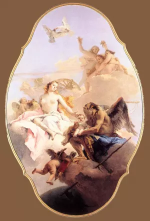 An Allegory with Venus and Time by Giovanni Battista Tiepolo - Oil Painting Reproduction