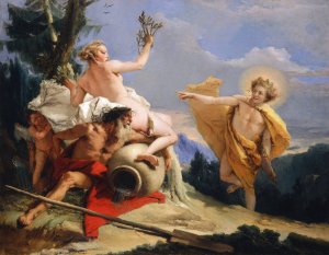 Apollo Pursuing Daphne by Giovanni Battista Tiepolo Oil Painting