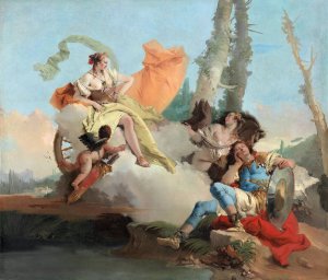 Armida Encounters The Sleeping Rinaldo by Giovanni Battista Tiepolo Oil Painting