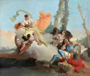Armida Encounters The Sleeping Rinaldo by Giovanni Battista Tiepolo Oil Painting