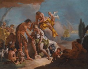 Bacchus And Ariadne by Giovanni Battista Tiepolo Oil Painting