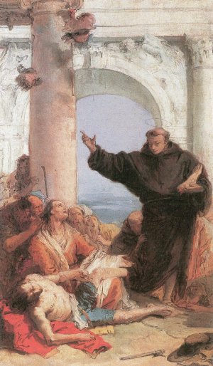 Die Wunderheilung des zornigen Sohnes by Giovanni Battista Tiepolo Oil Painting
