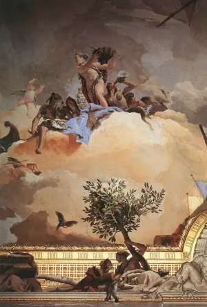 Glory of Spain Detail #3 painting by Giovanni Battista Tiepolo