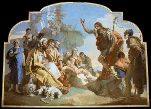 John the Baptist Preaching Oil painting by Giovanni Battista Tiepolo