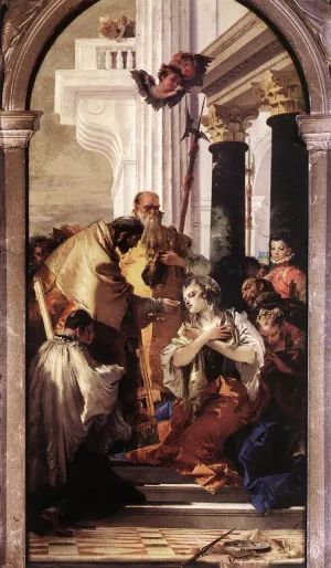 Last Communion of St Lucy by Giovanni Battista Tiepolo Oil Painting