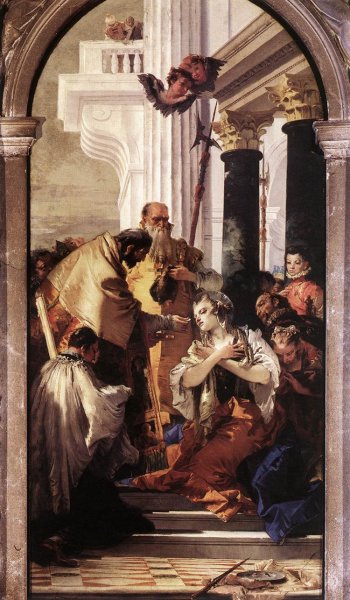 Main Product Photo of Last Communion of St Lucy Painting by Giovanni Battista Tiepolo