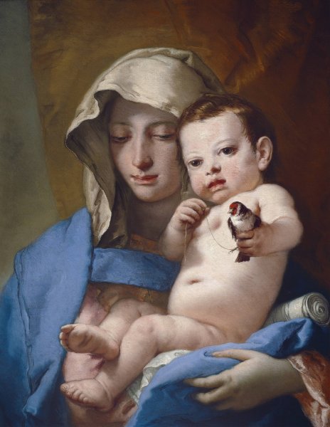Madonna of the Goldfinch  by Giovanni Battista Tiepolo - Hand-Painted Oil Painting Reproduction