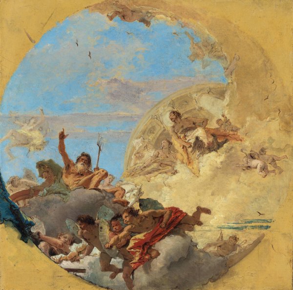 Neptune and The Winds  by Giovanni Battista Tiepolo - Hand-Painted Oil Painting Reproduction