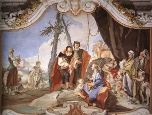 Rachel Hiding the Idols from Her Father Laban by Giovanni Battista Tiepolo - Oil Painting Reproduction