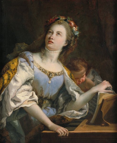 Saint Cecilia  by Giovanni Battista Tiepolo - Hand-Painted Oil Painting Reproduction