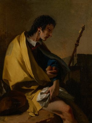 Saint Roch by Giovanni Battista Tiepolo Oil Painting
