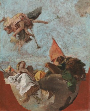 Sketch for a Ceiling by Giovanni Battista Tiepolo Oil Painting