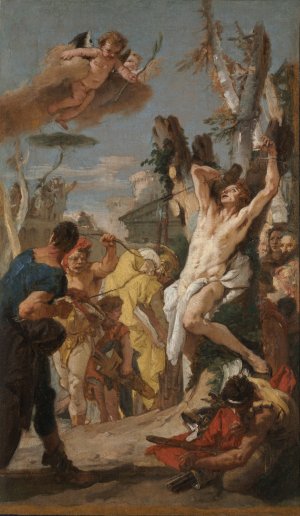 Study for 'The Martyrdom of Saint Sebastian' by Giovanni Battista Tiepolo Oil Painting
