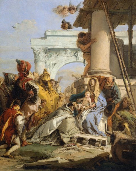The Adoration of the Magi  by Giovanni Battista Tiepolo - Hand-Painted Oil Painting Reproduction