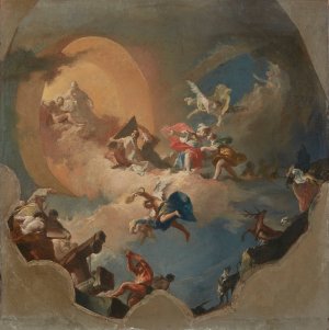 The Apotheosis of the Arts by Giovanni Battista Tiepolo Oil Painting