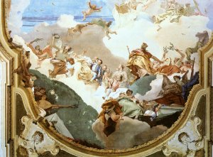 The Apotheosis of the Pisani Family Detail #2 by Giovanni Battista Tiepolo Oil Painting