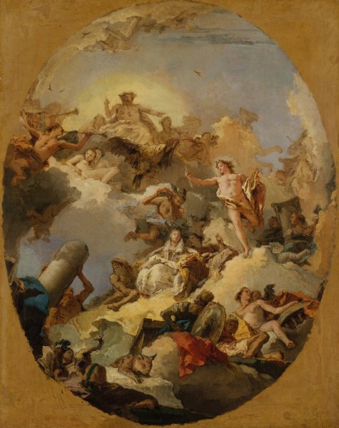 The Apotheosis of the Spanish Monarchy  by Giovanni Battista Tiepolo - Hand-Painted Oil Painting Reproduction