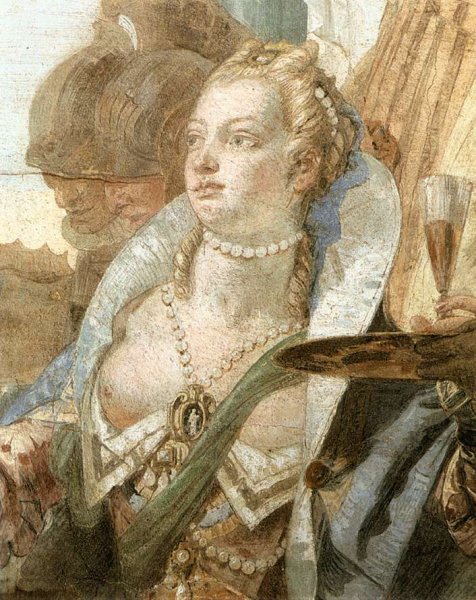 Main Product Photo of The Banquet of Cleopatra Detail #2 Painting by Giovanni Battista Tiepolo