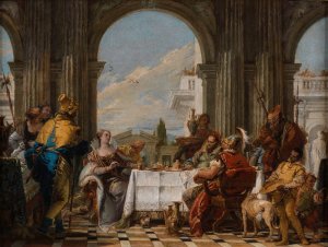 The Banquet of Cleopatra by Giovanni Battista Tiepolo Oil Painting