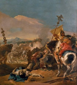 The Capture of Carthage by Giovanni Battista Tiepolo Oil Painting
