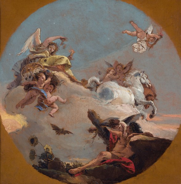 The Chariot of Aurora  by Giovanni Battista Tiepolo - Hand-Painted Oil Painting Reproduction